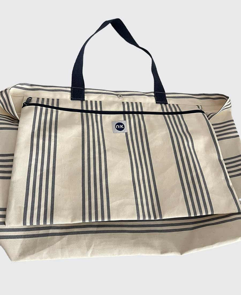 Bolsa impermeable nivik rayas gris