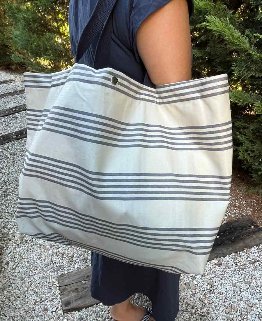 Bolsa impermeable nivik rayas gris