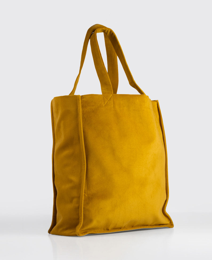 Tote Bag Italia terciopelo Mostaza